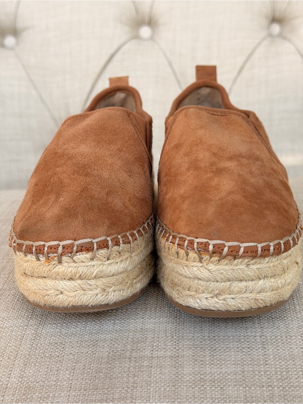 Sam Edelman Tan Platform Suede Espadriles - Picture 2 of 12